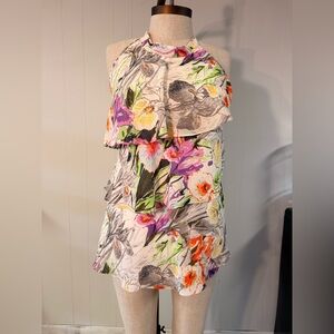 Lane Bryant Floral Halter Mini Top